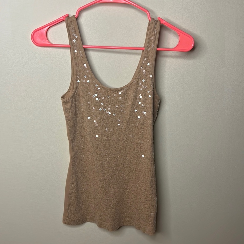 Express Vintage Sequence Tank Top